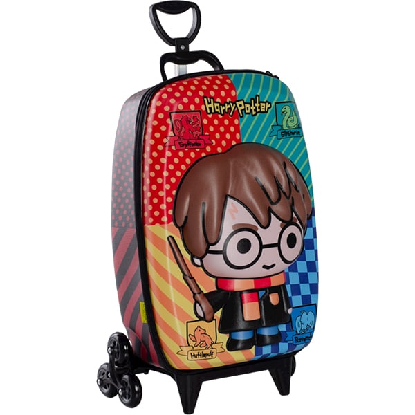 Mochila Escolar Infantil de Rodinhas em EVA, Harry Potter, Maxtoy - PT 1 UN