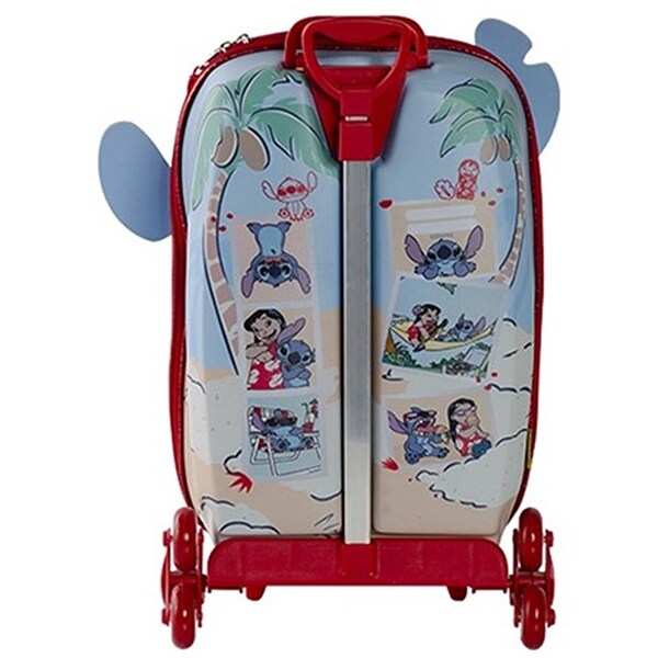 Mochila Escolar Infantil de Rodinhas em EVA, Stitch Praia, Maxtoy - PT 1 UN