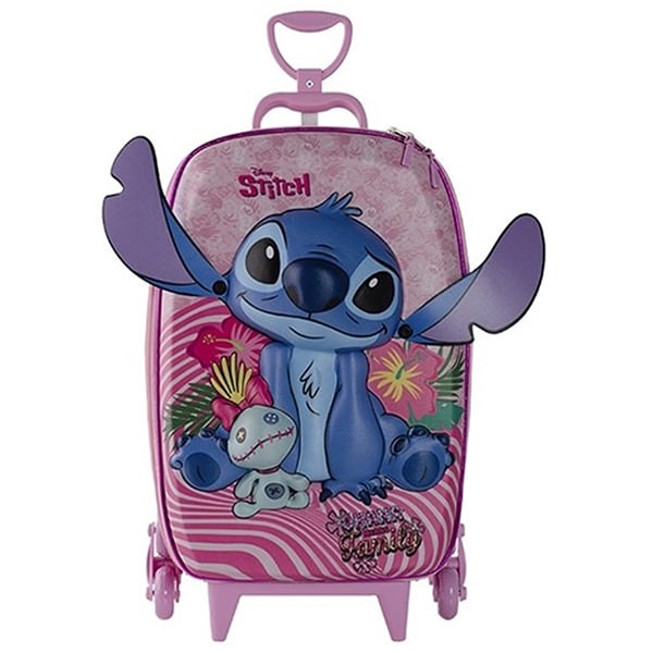 Mochila Escolar Infantil de Rodinhas em EVA, Stitch, Maxtoy - PT 1 UN