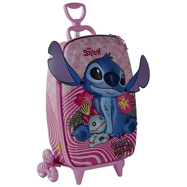 Mochila Escolar Infantil de Rodinhas em EVA, Stitch, Maxtoy - PT 1 UN