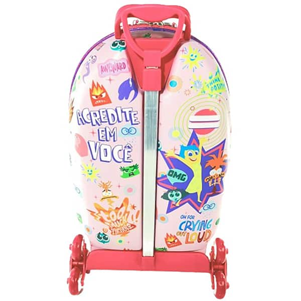 Mochila Escolar Infantil de Rodinhas em EVA, Divertidamente, Roleta de sentimentos, 3862BM24, Maxtoy - PT 1 UN