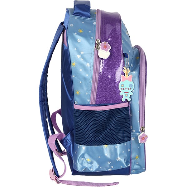 Mochila escolar em poliéster, Stitch, Violeta, Luxcel - PT 1 UN