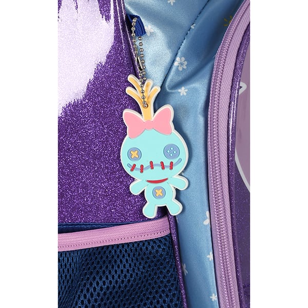 Mochila escolar em poliéster, Stitch, Violeta, Luxcel - PT 1 UN
