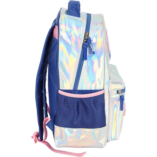Mochila escolar em poliéster, Stitch, Prata, IS41681SC, Luxcel - PT 1 UN