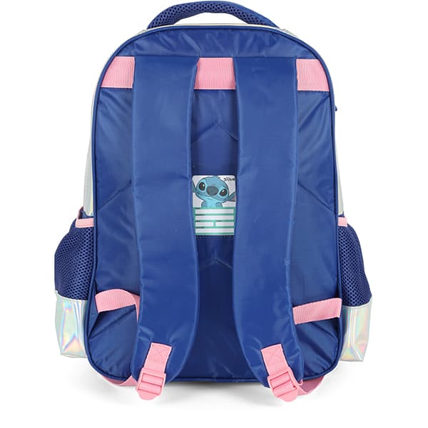 Mochila escolar em poliéster, Stitch, Prata, IS41681SC, Luxcel - PT 1 UN