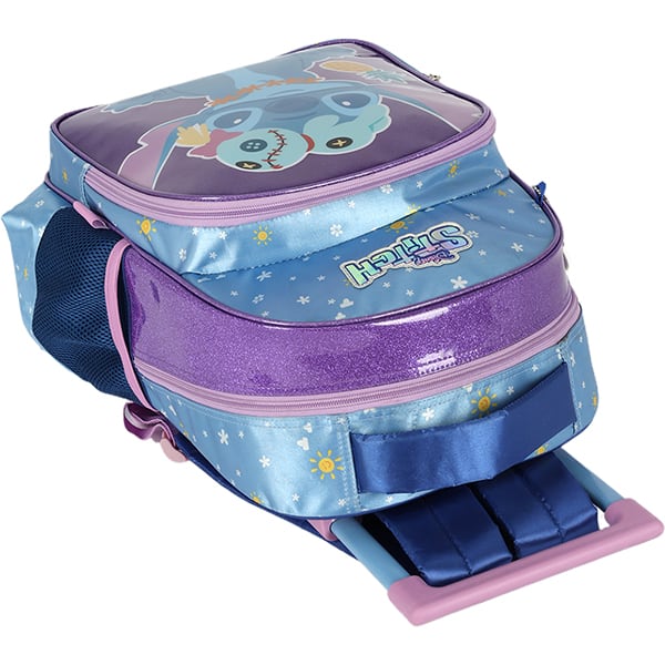 Mochila escolar de Rodinhas em poliéster, Stitch, Violeta, Luxcel - PT 1 UN