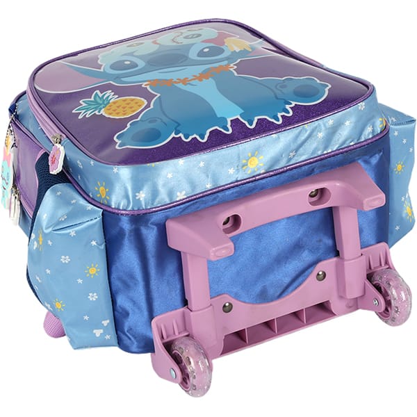 Mochila escolar de Rodinhas em poliéster, Stitch, Violeta, Luxcel - PT 1 UN