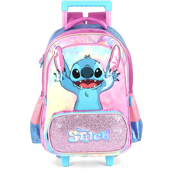 Mochila poli. c/ rodas Stitch roxo IC42412SC.2800 Luxcel PT 1 UN