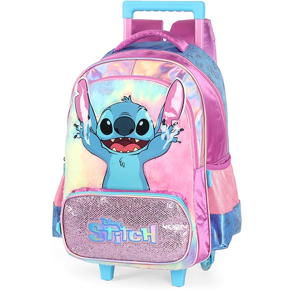 Mochila poli. c/ rodas Stitch roxo IC42412SC.2800 Luxcel PT 1 UN