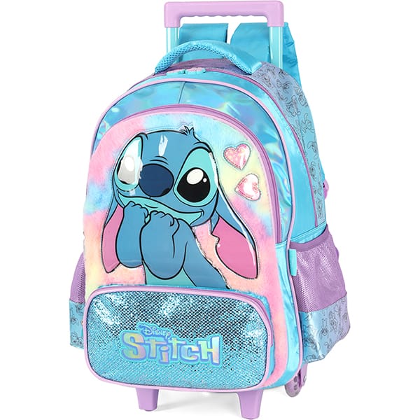Mochila poli. c/ rodas Stitch azul IC42412SC.0002 Luxcel PT 1 UN