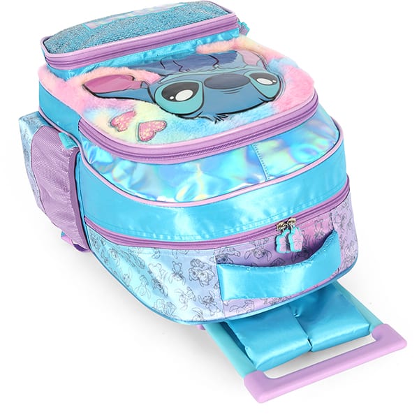 Mochila poli. c/ rodas Stitch azul IC42412SC.0002 Luxcel PT 1 UN