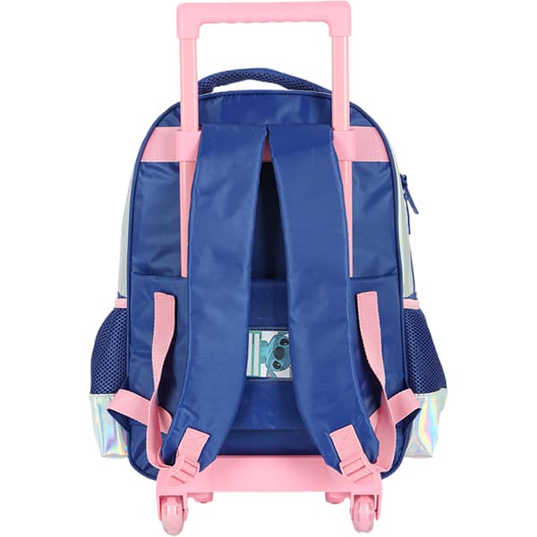 Mochila escolar de Rodinhas em poliéster, Stitch, Prata, Luxcel - PT 1 UN