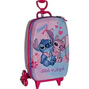 Mochila Escolar Infantil de Rodinhas em EVA, Stitch e Angel, Maxtoy - PT 1 UN