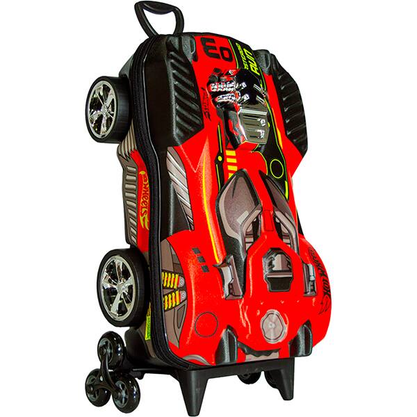 Mochila Escolar Infantil de Rodinhas em EVA, Hot Wheels Dune Soar Motor Cromo, Maxtoy - PT 1 UN