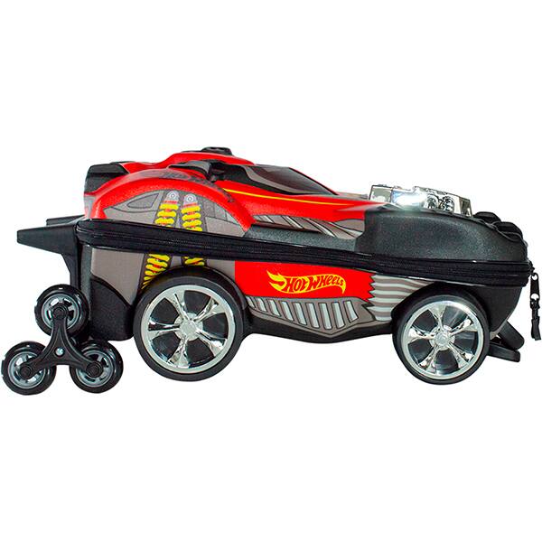 Mochila Escolar Infantil de Rodinhas em EVA, Hot Wheels Dune Soar Motor Cromo, Maxtoy - PT 1 UN