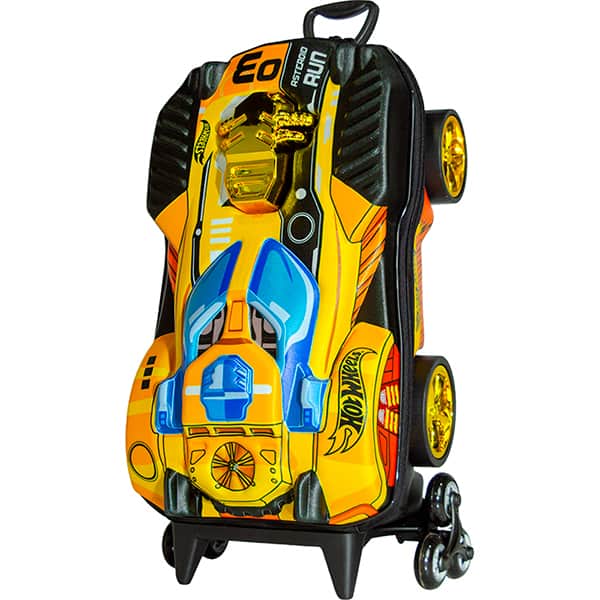 Mochila Escolar Infantil de Rodinhas em EVA, Hot Wheels Dune Soar Motor Dourado, Maxtoy - PT 1 UN Mochila Escolar Infantil de Rodinhas em EVA, Hot Wheels Dune Soar Motor Dourado, Maxtoy - PT 1 UN