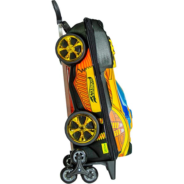 Mochila Escolar Infantil de Rodinhas em EVA, Hot Wheels Dune Soar Motor Dourado, Maxtoy - PT 1 UN Mochila Escolar Infantil de Rodinhas em EVA, Hot Wheels Dune Soar Motor Dourado, Maxtoy - PT 1 UN