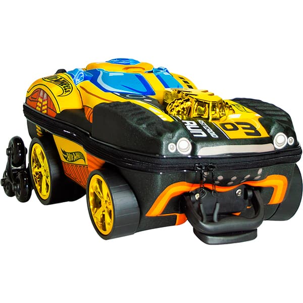 Mochila Escolar Infantil de Rodinhas em EVA, Hot Wheels Dune Soar Motor Dourado, Maxtoy - PT 1 UN Mochila Escolar Infantil de Rodinhas em EVA, Hot Wheels Dune Soar Motor Dourado, Maxtoy - PT 1 UN