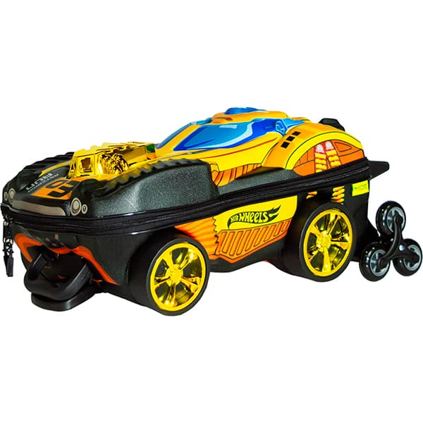 Mochila Escolar Infantil de Rodinhas em EVA, Hot Wheels Dune Soar Motor Dourado, Maxtoy - PT 1 UN Mochila Escolar Infantil de Rodinhas em EVA, Hot Wheels Dune Soar Motor Dourado, Maxtoy - PT 1 UN