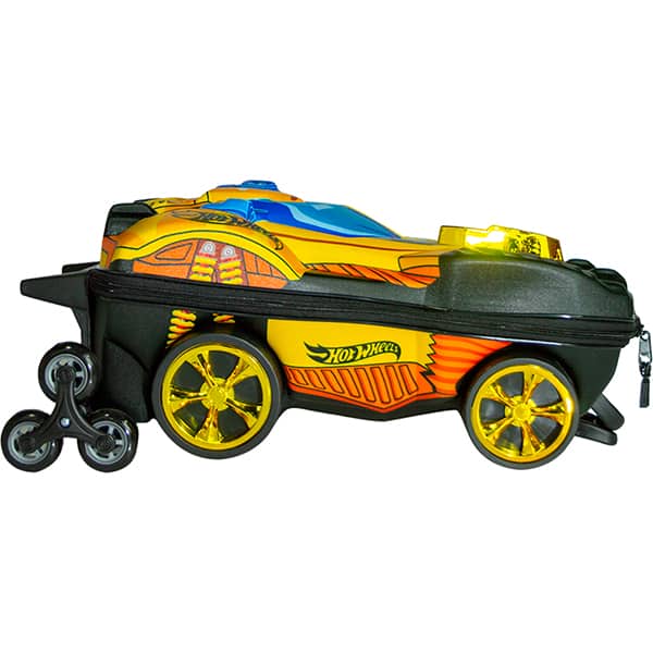 Mochila Escolar Infantil de Rodinhas em EVA, Hot Wheels Dune Soar Motor Dourado, Maxtoy - PT 1 UN Mochila Escolar Infantil de Rodinhas em EVA, Hot Wheels Dune Soar Motor Dourado, Maxtoy - PT 1 UN