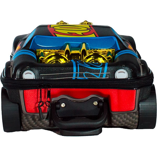 Mochila Escolar Infantil de Rodinhas em EVA, Hot Wheels Night Shifter Motor Dourado, Maxtoy - PT 1 UN