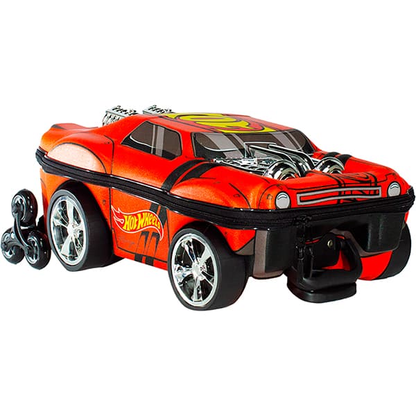 Mochila Escolar Infantil de Rodinhas em EVA, Hot Wheels Night Shifter Vermelho, Motor Cromado, Maxtoy - PT 1 UN Mochila Escolar Infantil de Rodinhas em EVA, Hot Wheels Night Shifter Vermelho, Motor Cromado, Maxtoy - PT 1 UN