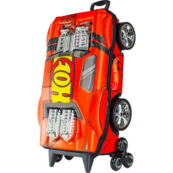 Mochila Escolar Infantil de Rodinhas em EVA, Hot Wheels Night Shifter Vermelho, Motor Cromado, Maxtoy - PT 1 UN Mochila Escolar Infantil de Rodinhas em EVA, Hot Wheels Night Shifter Vermelho, Motor Cromado, Maxtoy - PT 1 UN