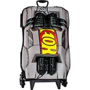 Mochila Escolar Infantil de Rodinhas em EVA, Hot Wheels Night Shifter Cinza, Motor Prata, Maxtoy - PT 1 UN