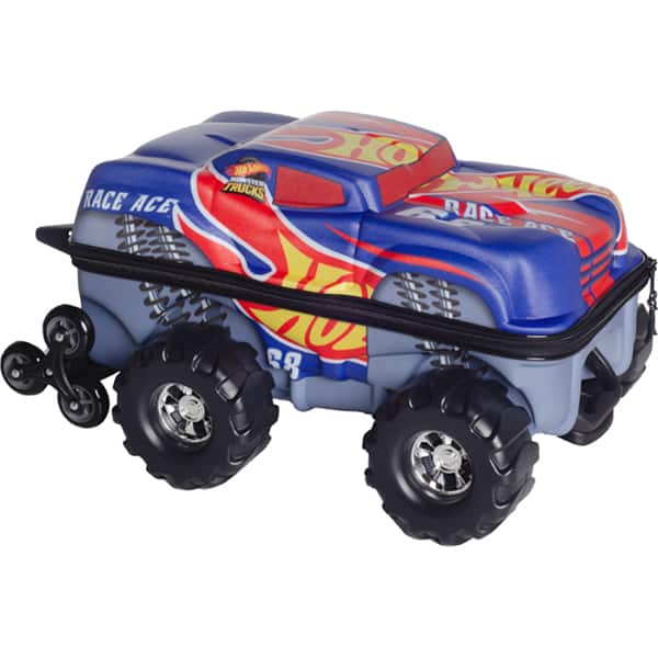 Mochila Escolar Infantil de Rodinhas em EVA, Hot Wheels Monster Truck, Maxtoy - PT 1 UN