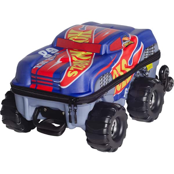 Mochila Escolar Infantil de Rodinhas em EVA, Hot Wheels Monster Truck, Maxtoy - PT 1 UN