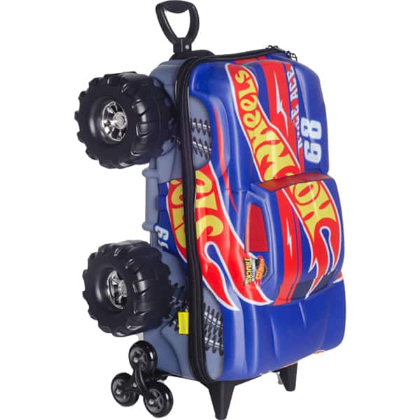 Mochila Escolar Infantil de Rodinhas em EVA, Hot Wheels Monster Truck, Maxtoy - PT 1 UN