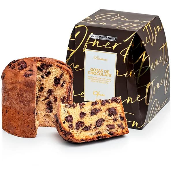 Panettone com gotas de chocolate, 500g, Ofner - CX 1 UN