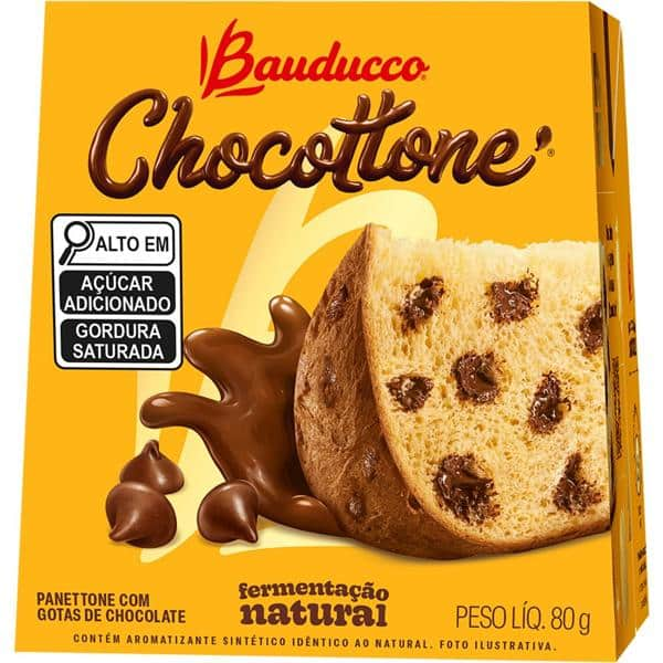 Chocottone mini 80g Bauducco CX 1 UN