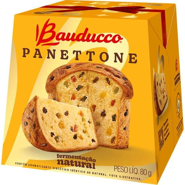 Panettone mini 80g 1 Bauducco CX 1 UN