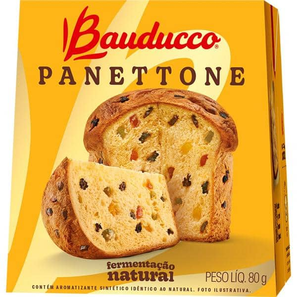 Panettone mini 80g 1 Bauducco CX 1 UN