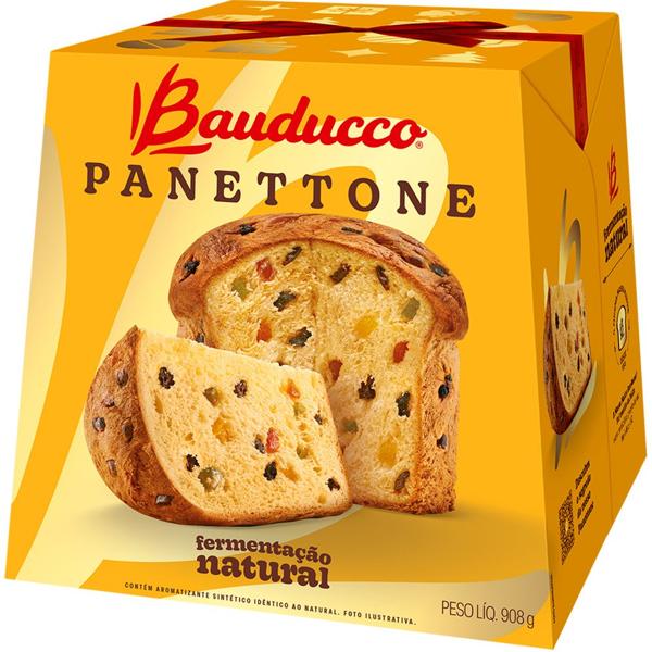 Panettone Bauducco, 908g - CX 1 UN