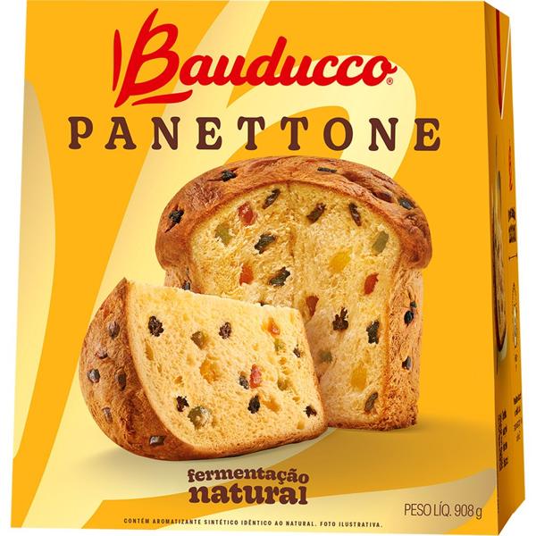 Panettone Bauducco, 908g - CX 1 UN