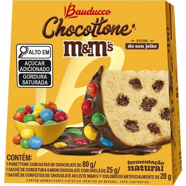 Chocottone mini M&Ms 80g Bauducco CX 1 UN