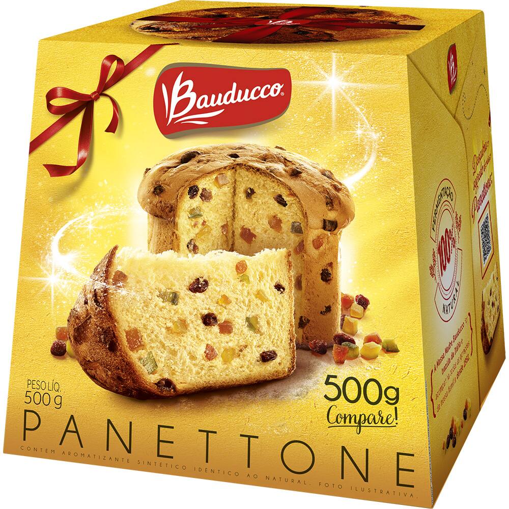 Panettone De Frutas 500gr 664 Bauducco - Coffee Break - Kalunga.com