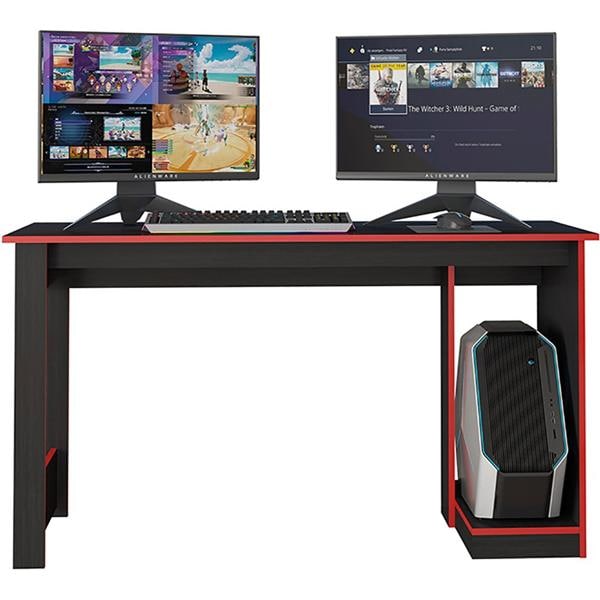 Mesa Gamer para 2 monitores, Preto/Vermelho, Caemmun - CX 1 UN