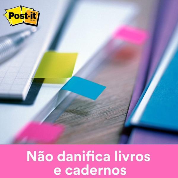 Marcador de Página Adesivo Post-it Flags 5 Cores Neon 11,9 mm x 43,2 mm - 100 folhas - BT 100 UN