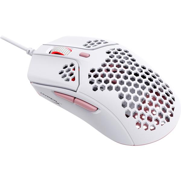 Mouse Gamer com fio USB Pulsefire Haste DPI 3200 Branco e Rosa 4P5E4AA HyperX - CX 1 UN