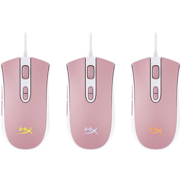 Mouse Gamer com fio USB Pulsefire core Rosa e Branco 639P1AA HyperX - CX 1 UN