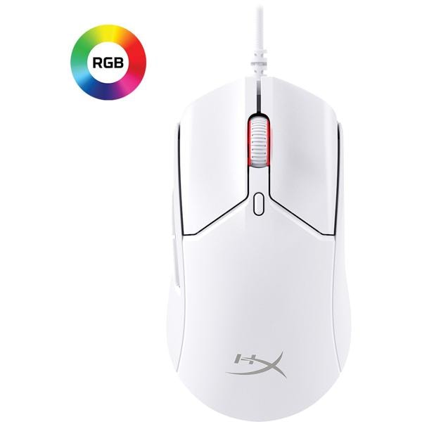 Mouse Gamer com fio USB Pulsefire Haste 2 Branco DPI 16000 6N0A8AA HyperX - CX 1 UN