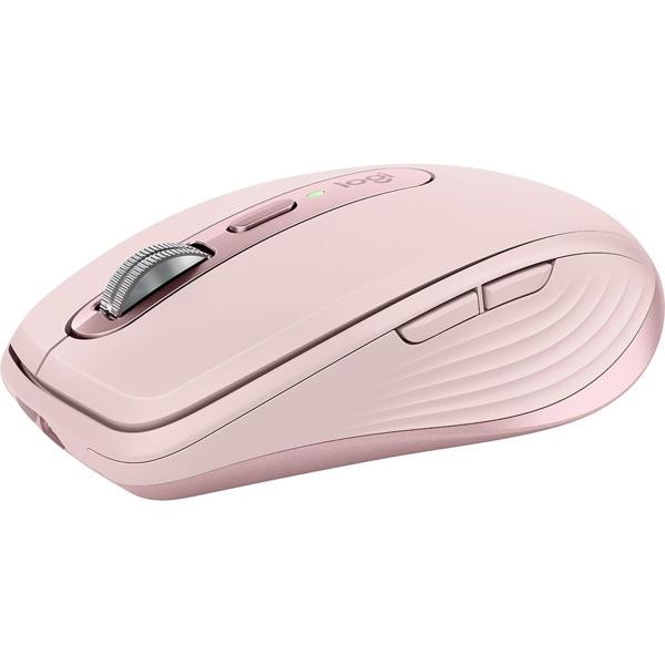 Mouse sem fio Logitech MX Anywhere 3S Compacto, Uso em Qualquer Superfície, Clique Silencioso, Recarregável, Conexão Bluetooth - Rosa CX 1 UN