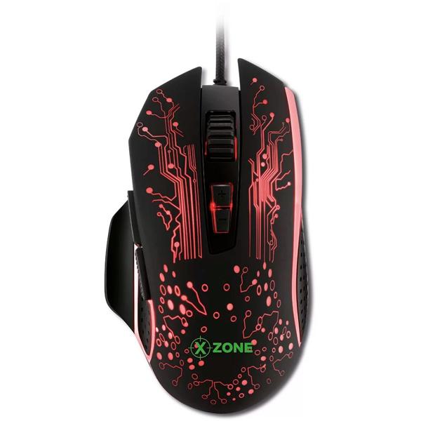 Mouse Gamer com fio USB GMF-03 com 8 botões 3200DPI X-zone - CX 1 UN