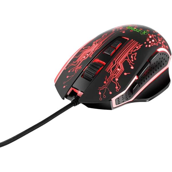 Mouse Gamer com fio USB GMF-03 com 8 botões 3200DPI X-zone - CX 1 UN