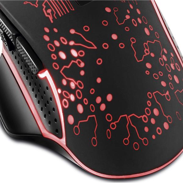 Mouse Gamer com fio USB GMF-03 com 8 botões 3200DPI X-zone - CX 1 UN