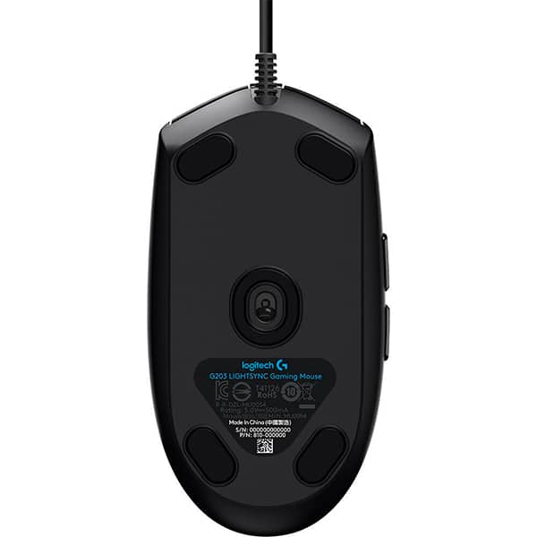 Mouse Gamer Logitech G203 LIGHTSYNC RGB, Efeito de Ondas de Cores, 6 Botões Programáveis e Até 8.000 DPI - Preto CX 1 UN Mouse Gamer Logitech G203 LIGHTSYNC RGB, Efeito de Ondas de Cores, 6 Botões Programáveis e Até 8.000 DPI - Preto CX 1 UN