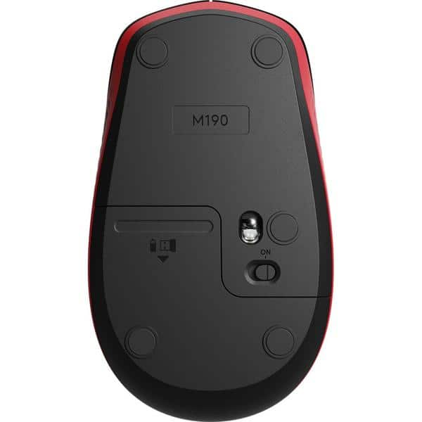 Mouse sem fio Full Size M190 vermelho 910-005904 Logitech CX 1 UN